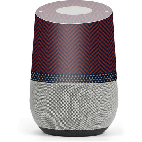 Blocked Polka Dot Chevron Google Home Skin